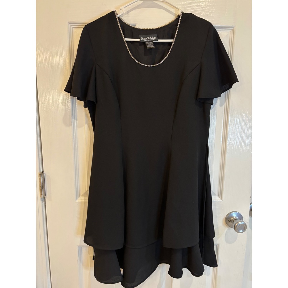 Randi May Collection Black Dress Tiered Cocktail Party Special Occasion‎ Size 8